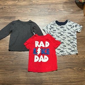 Boys 4t/5t shirts. Gently worn. No stains or noticeable flaws.